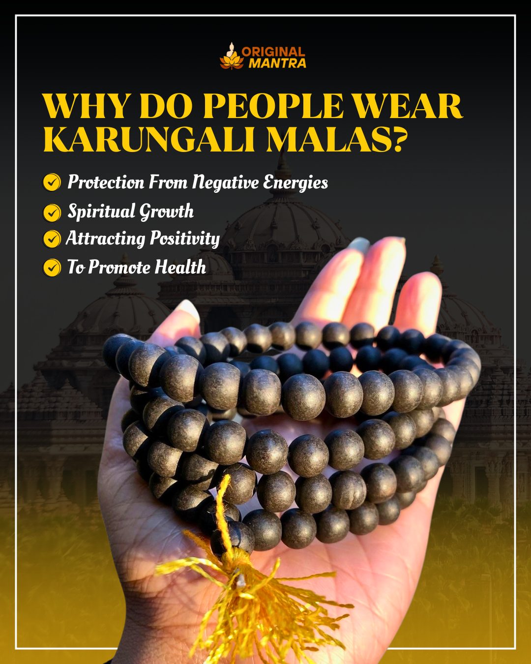 Karungali (Ebony Wood) Mala