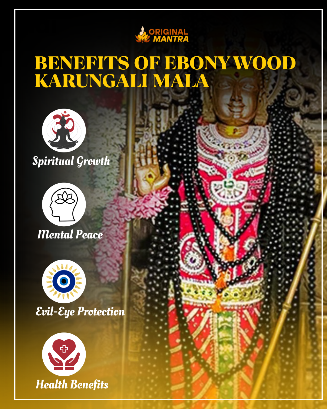 Karungali (Ebony Wood) Mala